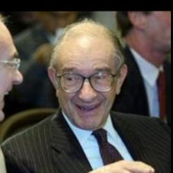 Deep funneled image of Alan Greenspan