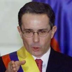 Deep funneled image of Alvaro Uribe