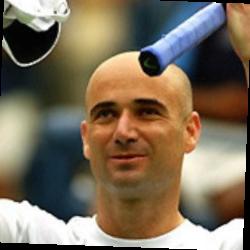 Deep funneled image of Andre Agassi