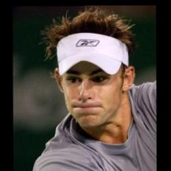 Deep funneled image of Andy Roddick