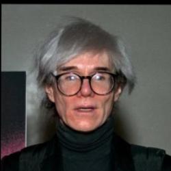 Deep funneled image of Andy Warhol
