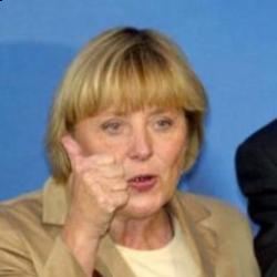 Deep funneled image of Angela Merkel