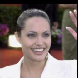 Deep funneled image of Angelina Jolie