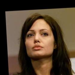 Deep funneled image of Angelina Jolie