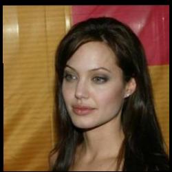 Deep funneled image of Angelina Jolie