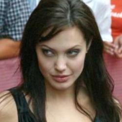 Deep funneled image of Angelina Jolie