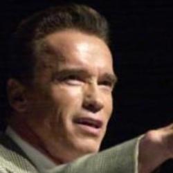 Deep funneled image of Arnold Schwarzenegger