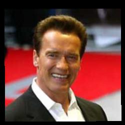 Deep funneled image of Arnold Schwarzenegger