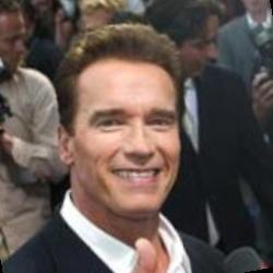 Deep funneled image of Arnold Schwarzenegger