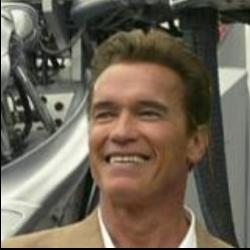 Deep funneled image of Arnold Schwarzenegger