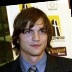 Deep funneled image of Ashton Kutcher