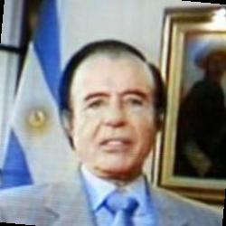 Deep funneled image of Carlos Menem