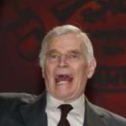 Deep funneled image of Charlton Heston