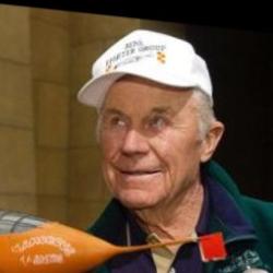 Deep funneled image of Chuck Yeager