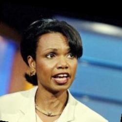 Deep funneled image of Condoleezza Rice
