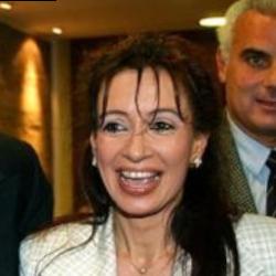 Deep funneled image of Cristina Kirchner
