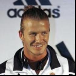 Deep funneled image of David Beckham