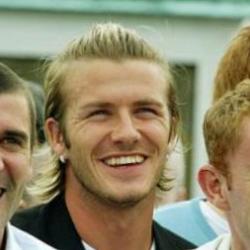 Deep funneled image of David Beckham