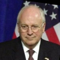 Deep funneled image of Dick Cheney