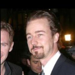 Deep funneled image of Edward Norton