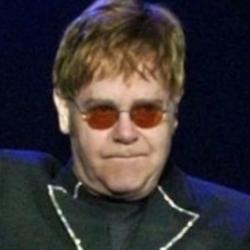 Deep funneled image of Elton John