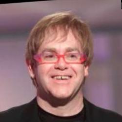 Deep funneled image of Elton John