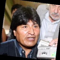 Deep funneled image of Evo Morales
