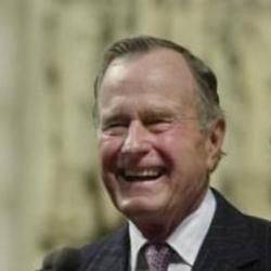 Deep funneled image of George HW Bush