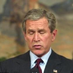 Deep funneled image of George W Bush