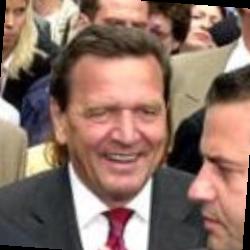 Deep funneled image of Gerhard Schroeder