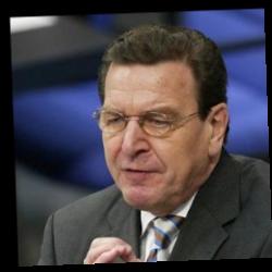 Deep funneled image of Gerhard Schroeder