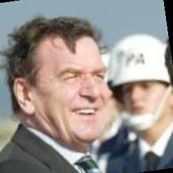 Deep funneled image of Gerhard Schroeder