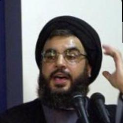 Deep funneled image of Hassan Nasrallah