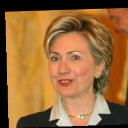 Deep funneled image of Hillary Clinton