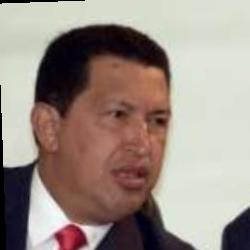 Deep funneled image of Hugo Chavez