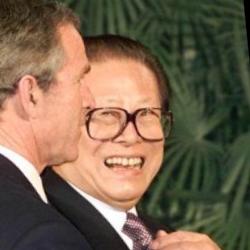 Deep funneled image of Jiang Zemin