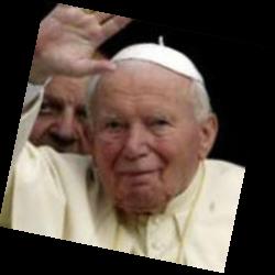 Deep funneled image of John Paul II