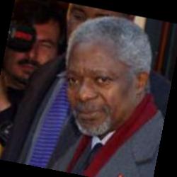 Deep funneled image of Kofi Annan