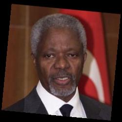 Deep funneled image of Kofi Annan