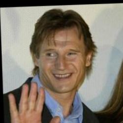Deep funneled image of Liam Neeson