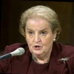 Deep funneled image of Madeleine Albright