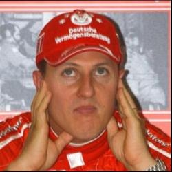 Deep funneled image of Michael Schumacher
