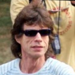 Deep funneled image of Mick Jagger