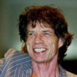 Deep funneled image of Mick Jagger