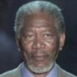 Deep funneled image of Morgan Freeman