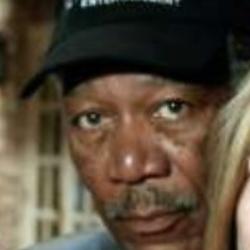 Deep funneled image of Morgan Freeman