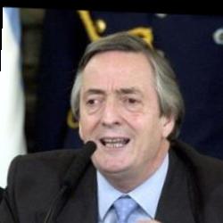 Deep funneled image of Nestor Kirchner
