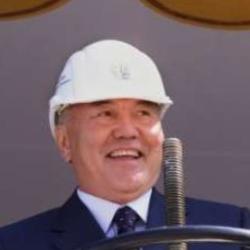 Deep funneled image of Nursultan Nazarbayev