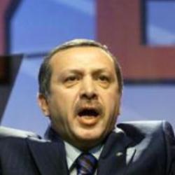 Deep funneled image of Recep Tayyip Erdogan