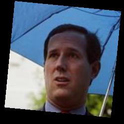 Deep funneled image of Rick Santorum